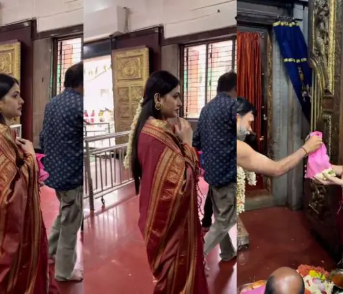 ಬನಶಂಕರಿ ದೇವಾಲಯದಲ್ಲಿ ವಿಶೇಷ ಪೂಜೆ ಸಲ್ಲಿಸಿದ ಪವಿತ್ರಾ ಗೌಡ